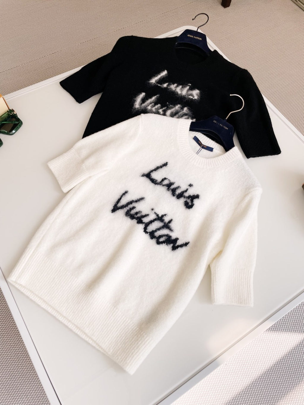 Women's Summer Round Neck Monogrammed Cashmere Short Sleeve T-shirt #73934