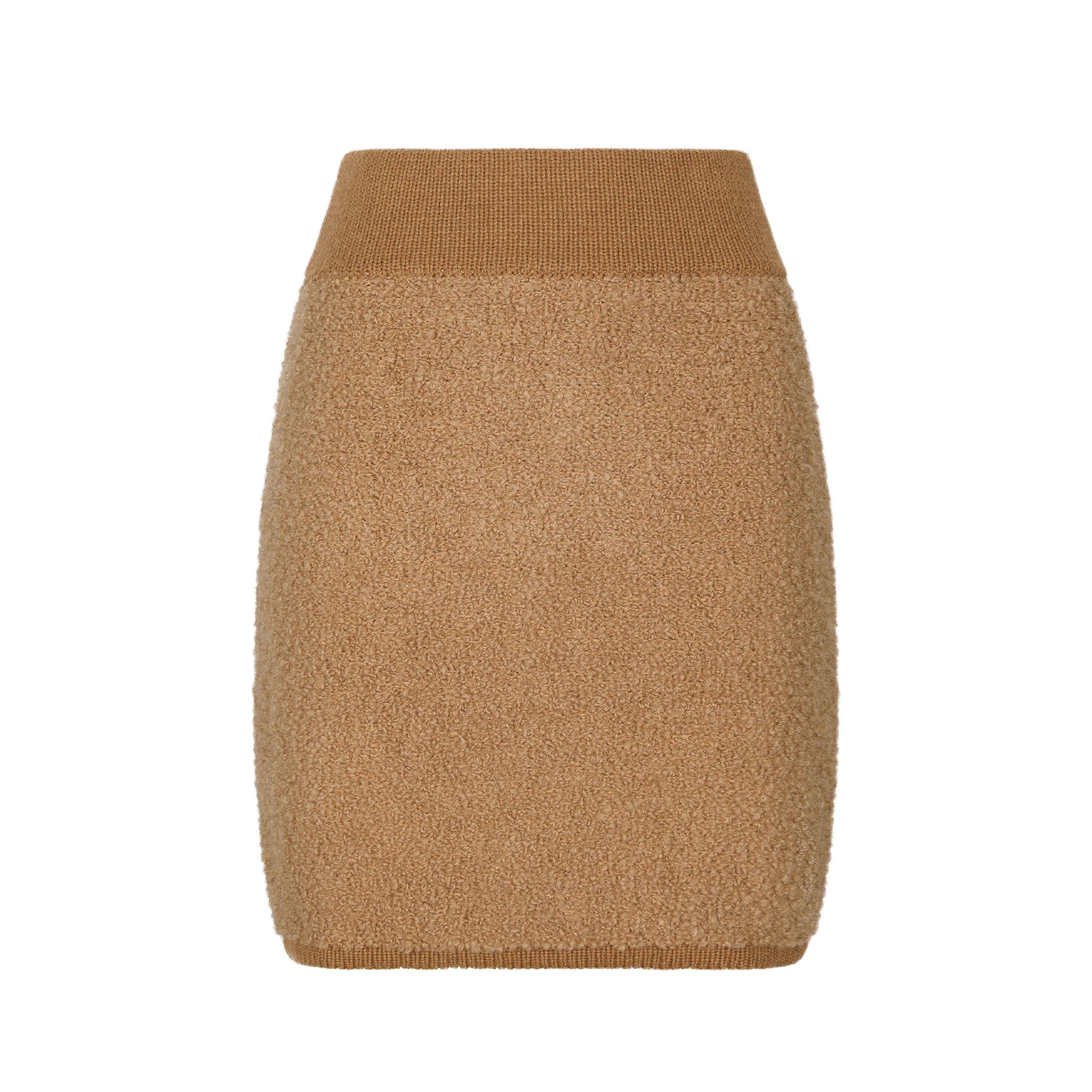 Women's Spring And Autumn Brown Wool Knit Knitted Cardigan Suit Set Concealed Button Jacket High Waist Hip Half-body Skirt Ngvp #8943