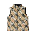 Men's And Women's Fall/winter Fashion Casual Stand Collar Zipper Checkered Reversible Double Sided Checkered Nylon Padded Vest #79369