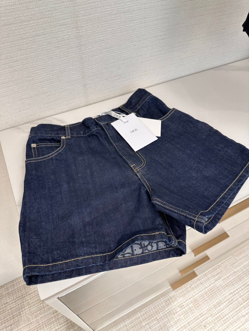 Women's Summer Monogrammed Blue Denim Shorts #75874