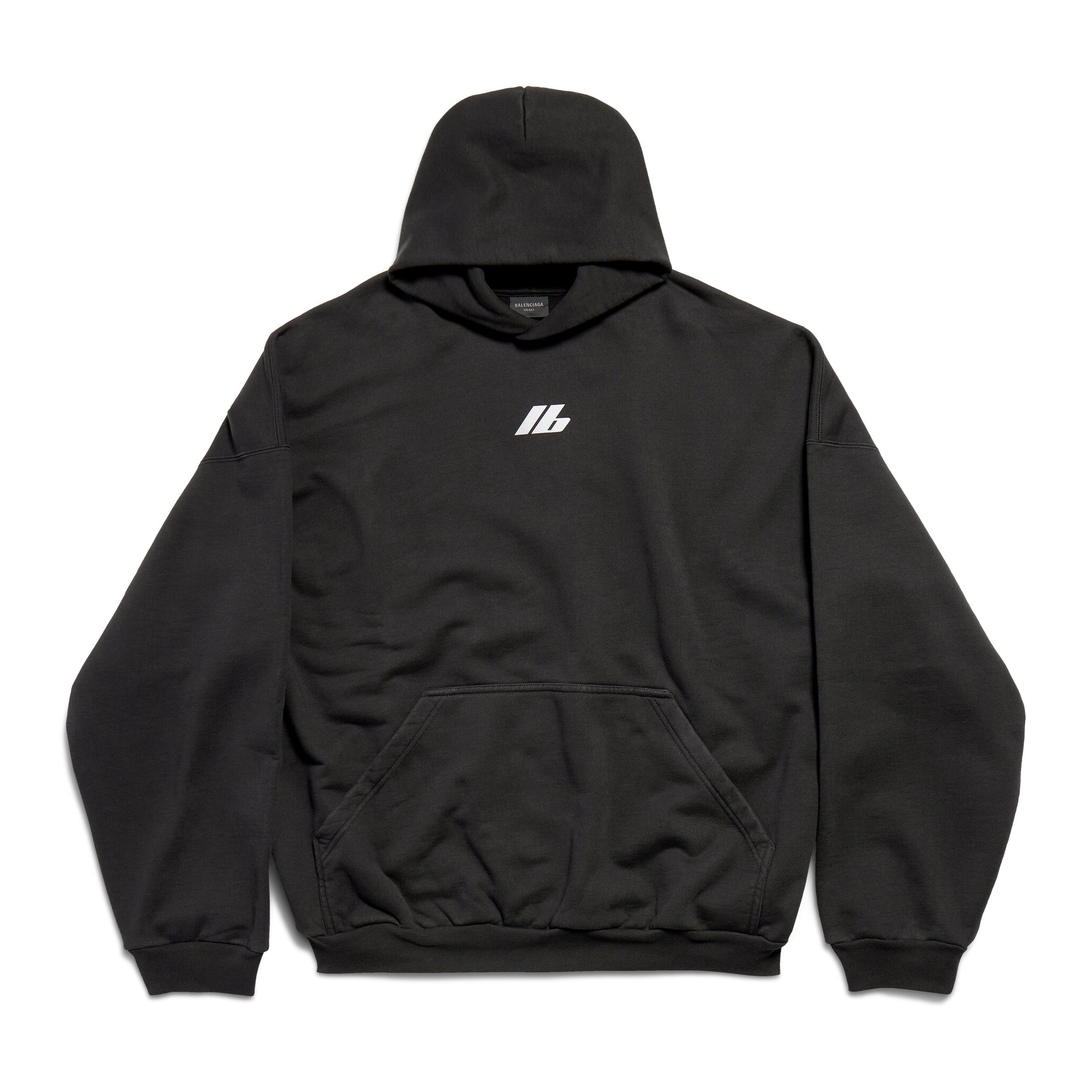 Men's and Women's Spring and Autumn Black Logo Printed Loose Long Sleeve Hooded Sweatshirt #99884