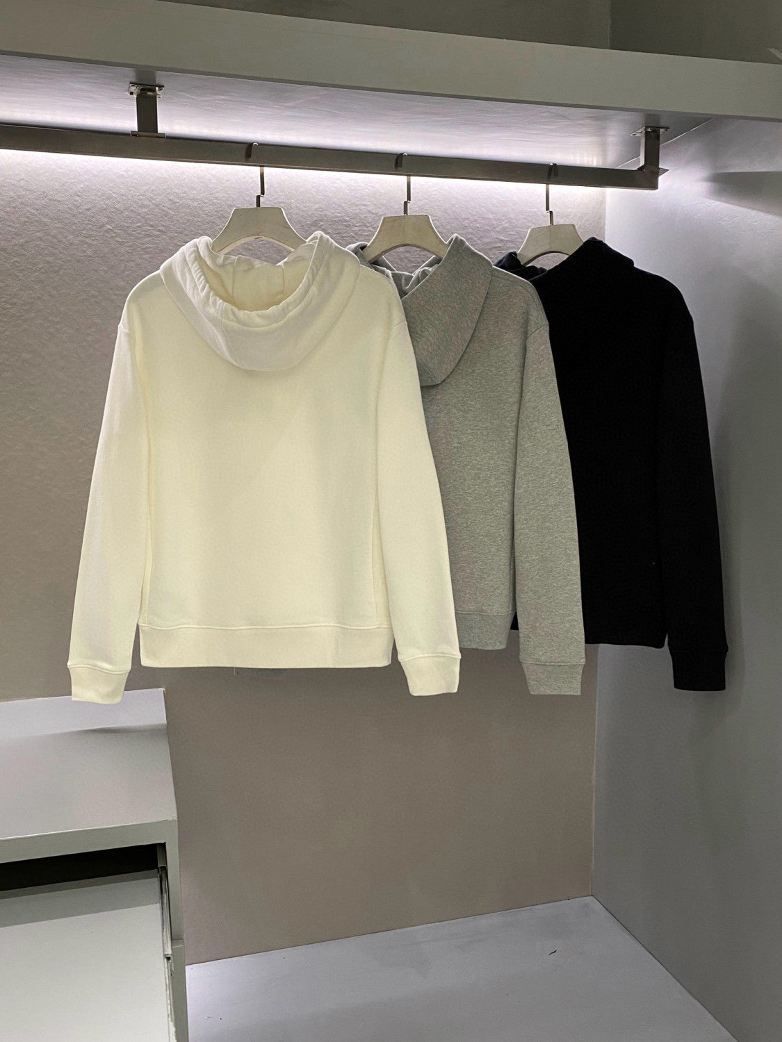 Men's And Women's Spring And Fall Solid Color Loose Casual Logo Hooded Sweater Pullover Sweater #98487