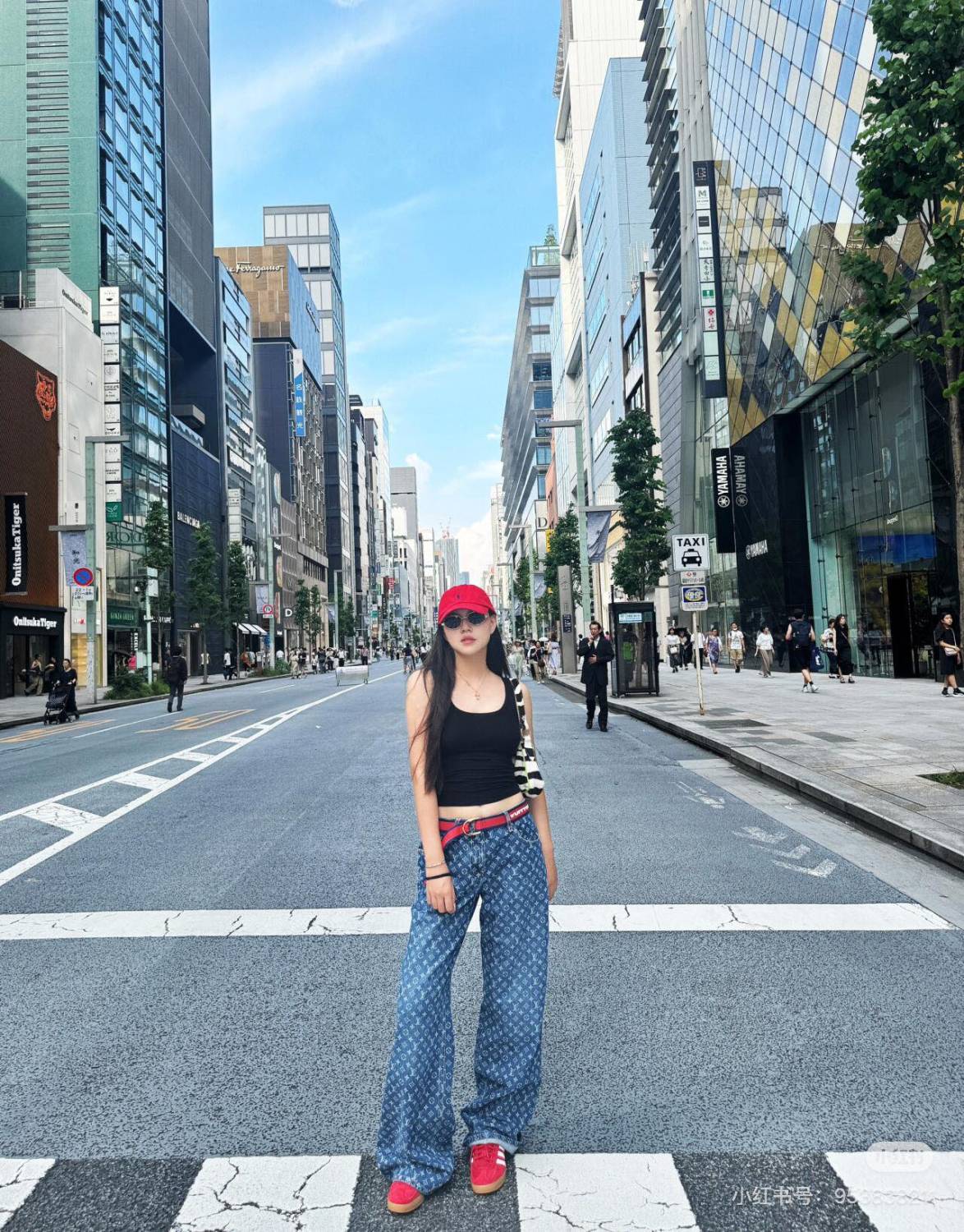 Women's LV x AC MONOGRAM Straight Leg Jeans Four Seasons Solid Color Cotton Fitted Pants #71468