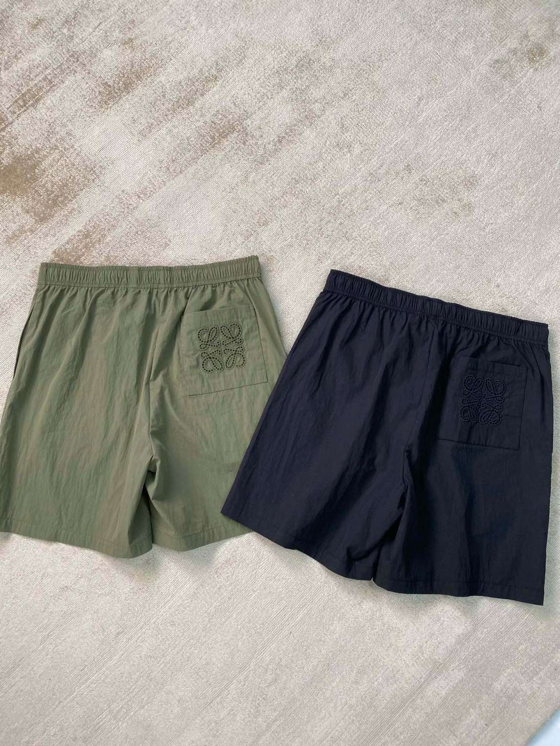 Men's and Women's Summer Solid Color Logo Embroidered Pocket Casual Shorts #99774