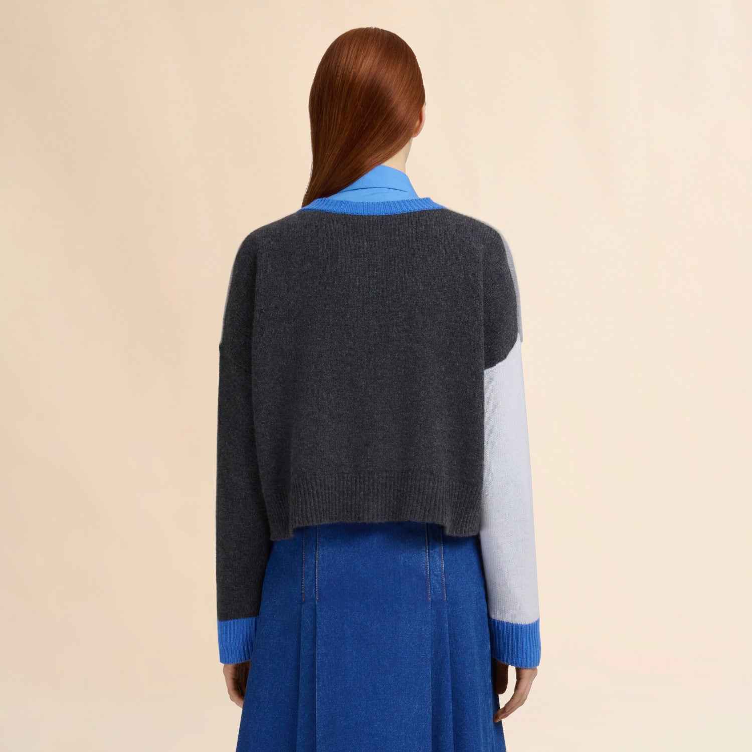 Women's Spring/Fall Fashion Casual Crew Neck Ribbed Trim Single-Button Long-Sleeve Knit Cardigan #78638