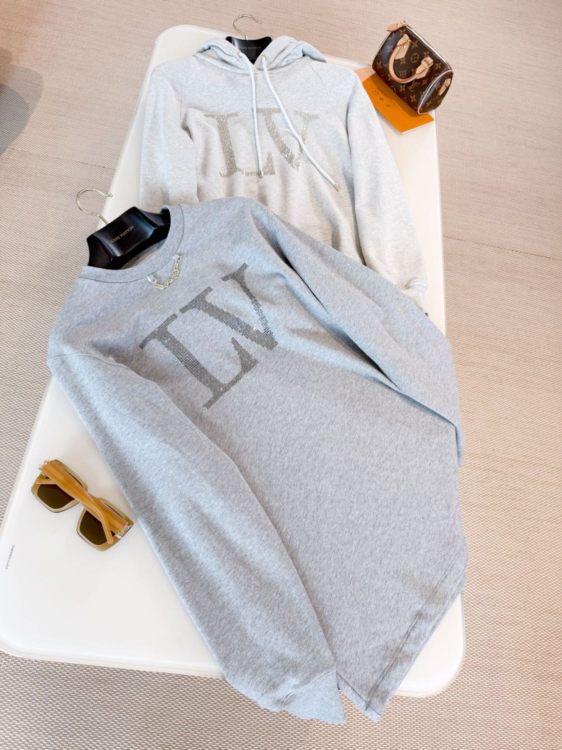 Women's Spring/Autumn Solid Color Fashionable Casual Round Neck Cotton Letter Knitted Long Sleeve Sweatshirt #78167