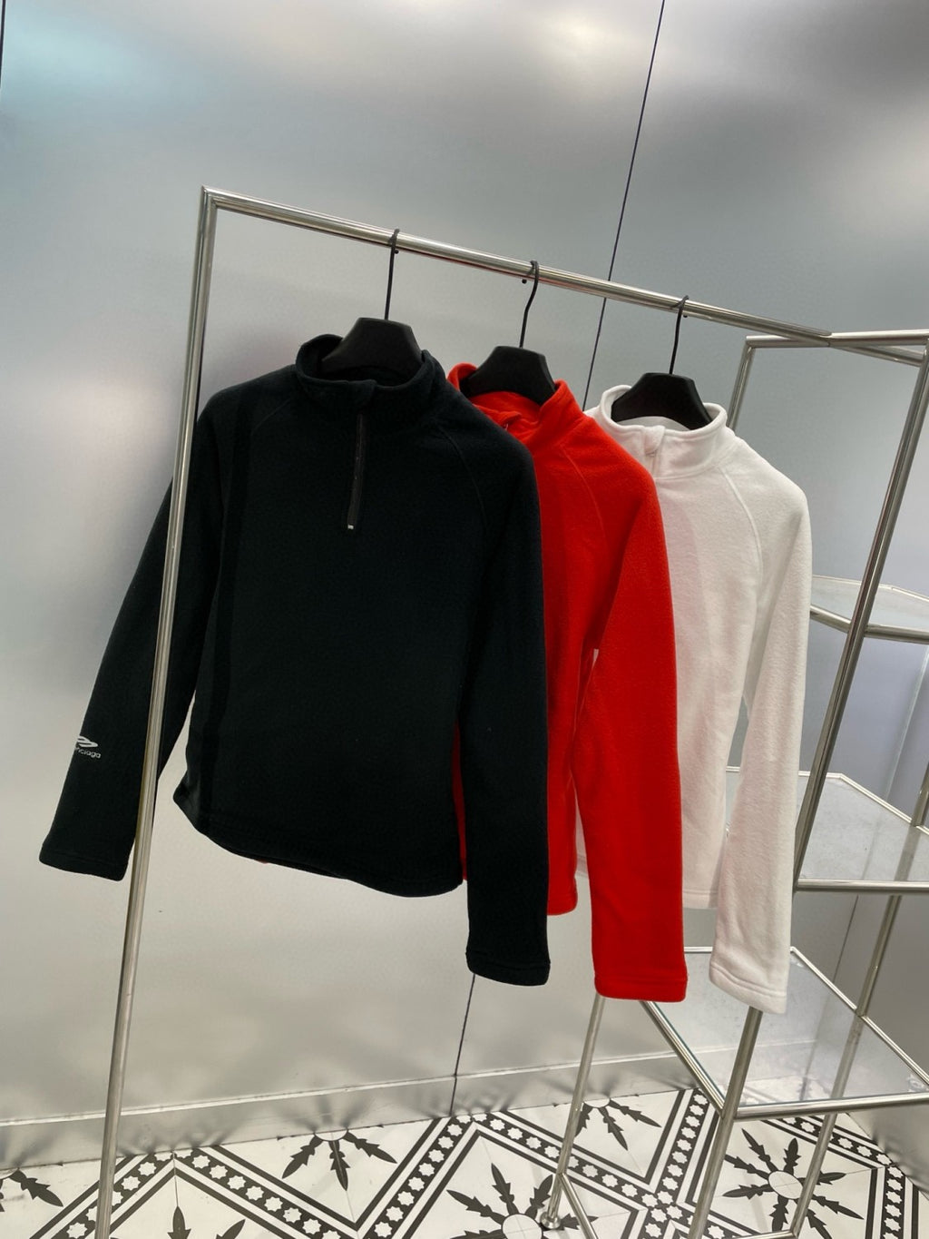 Women's 3B Sports Icon Half Zip Solid Color Fitted Top Logo Printed Pullover Long Sleeve Sweatshirt #71757