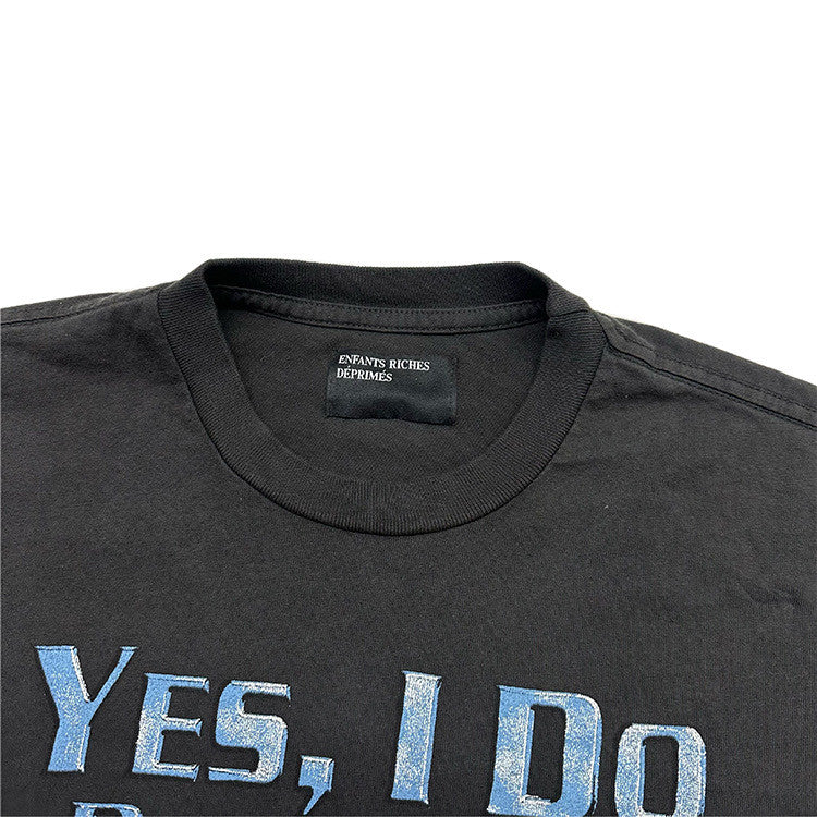 Enfants Riches Deprimes Men's Summer I BELIEVE IN GOD Printed Casual Loose Solid Color Short Sleeve T-Shirt #98223