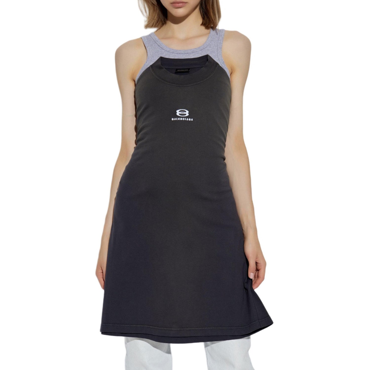 Women's Spring And Summer Letters Round Neck Fake Two Pieces Splicing Long Undershirt T-shirt #74168