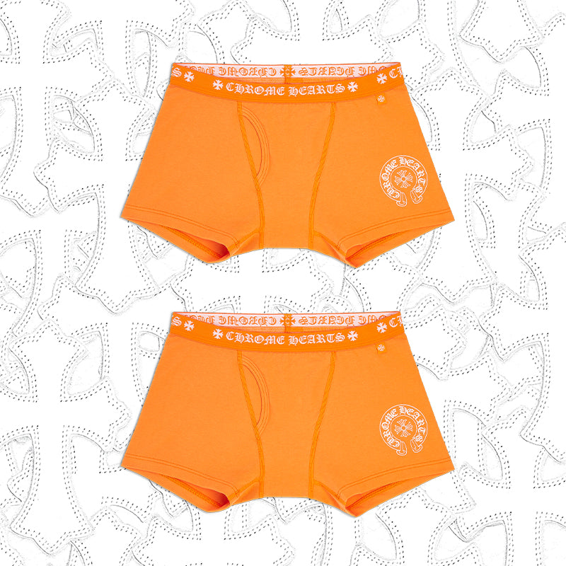 Men's And Women's Pure Color Sanskrit Print Cotton High Elasticity Boxer Briefs Underwear #77394