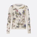 Women's Spring. Autumn And Winter Floral Embroidery Long Sleeve Solid Color Mohair Round Neck Pullover Fitted Sweater Ngvp 9753