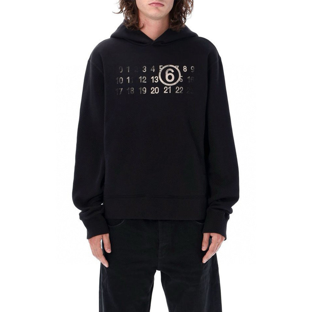 Maison Margiela Women's Spring And Autumn Digital Gradient Print Solid Color Long Sleeve Straight Fit Hooded Sweatshirt Ngvp #9812