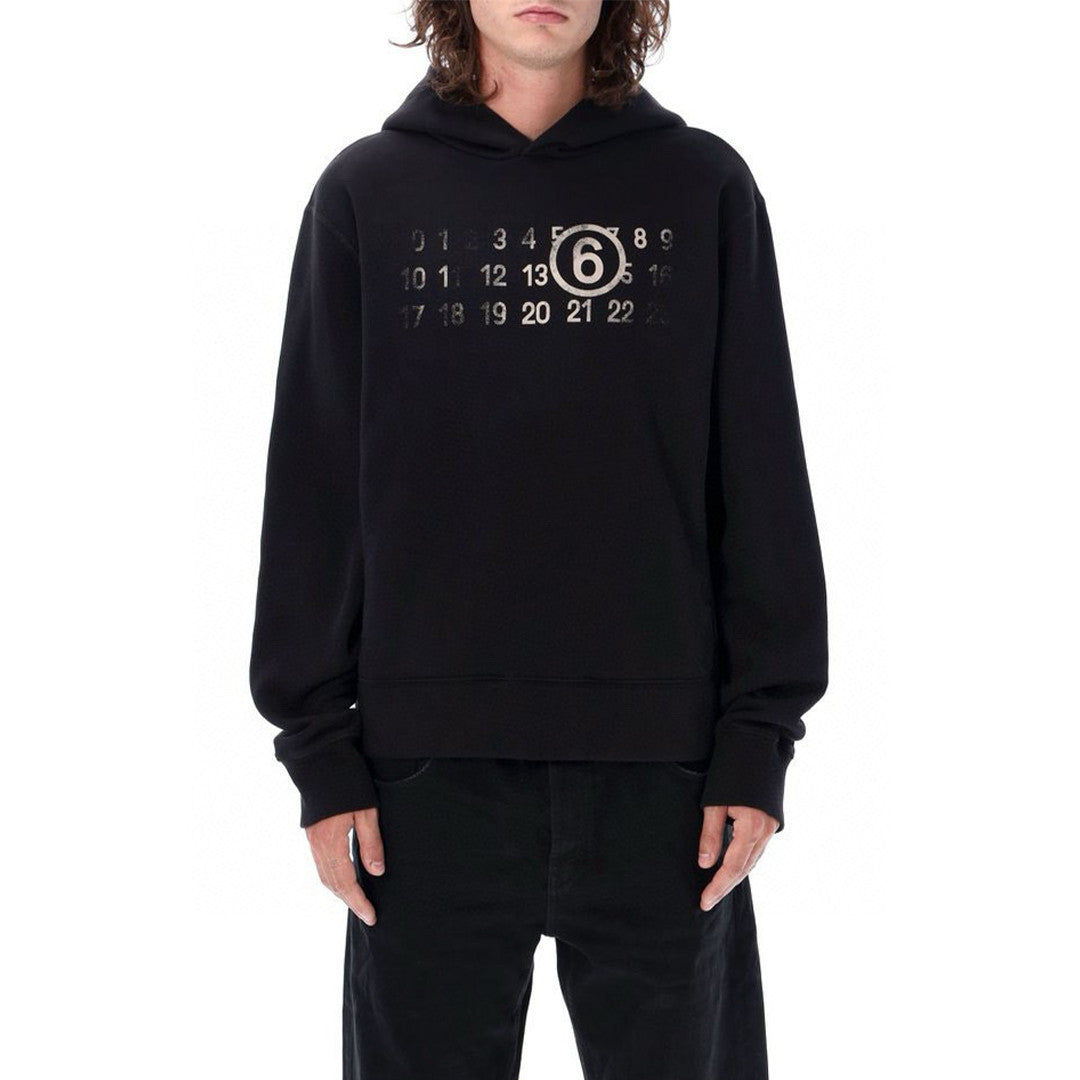 Maison Margiela Women's Spring And Autumn Digital Gradient Print Solid Color Long Sleeve Straight Fit Hooded Sweatshirt Ngvp #9812