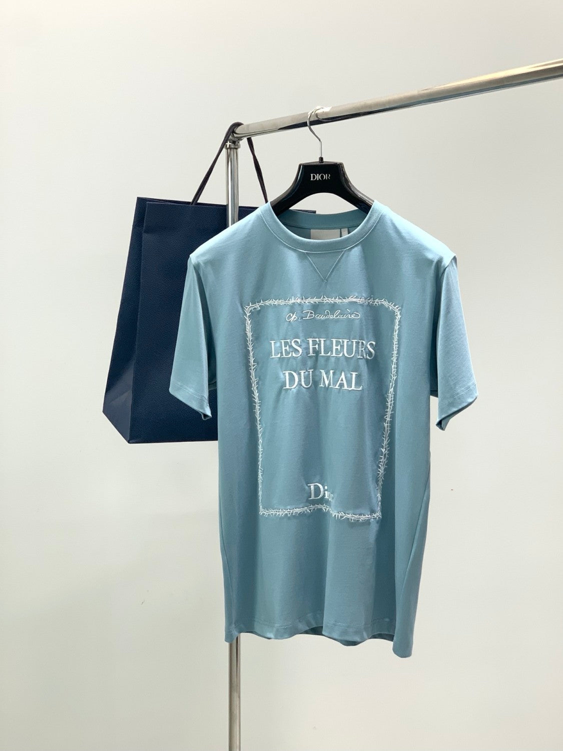 Men's & Women's Embroidered Logo Crew Neck Short-Sleeved T-Shirt #194218