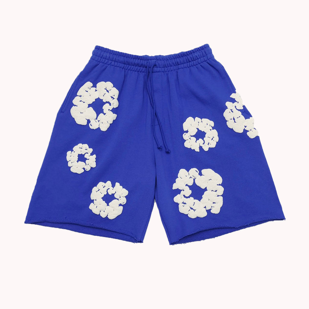 Denim Tears Men Women Spring Summer Trend High Street Kapok Flower Casual Cotton Loose Shorts Fashion Pants Ngvp #8876