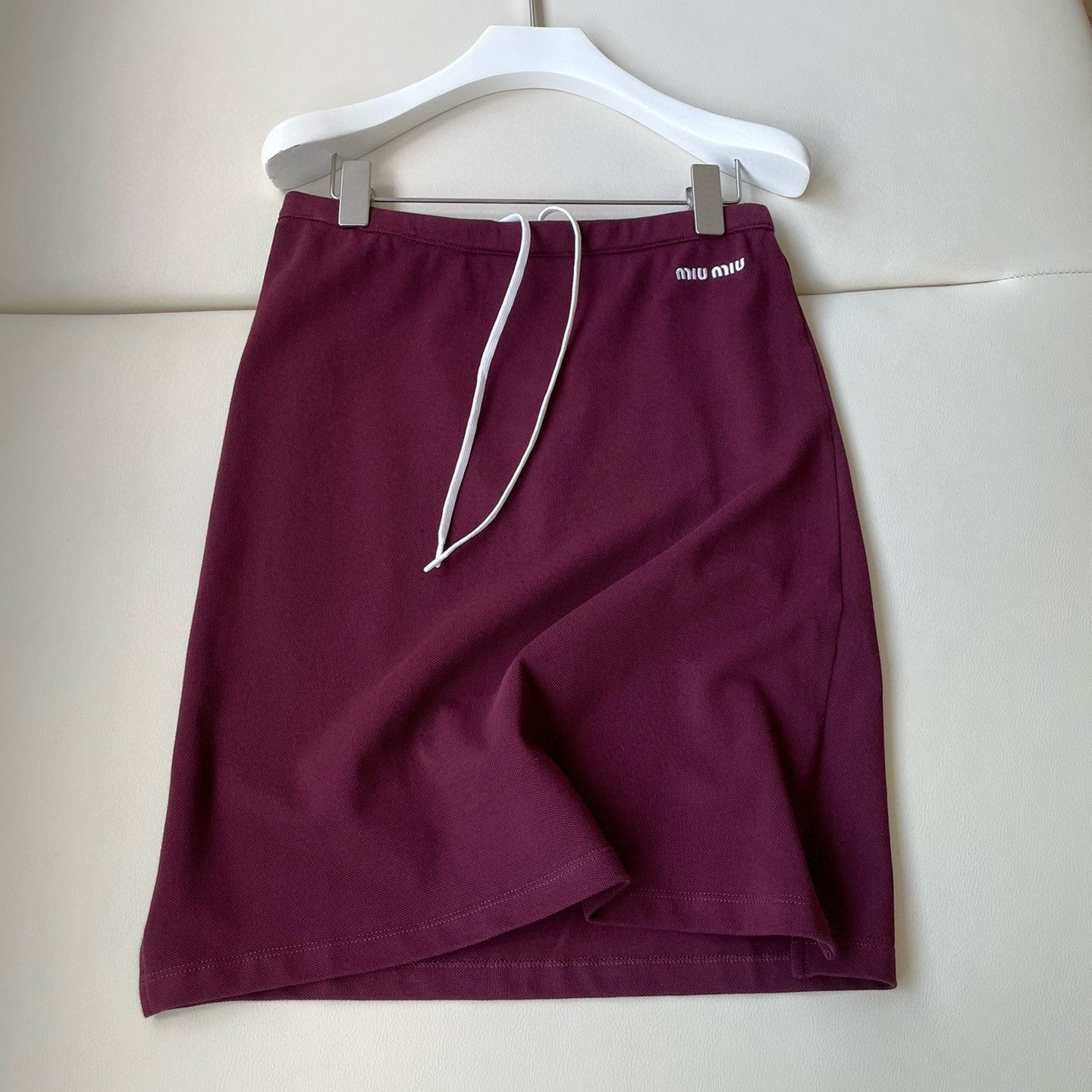 Women's Summer Red Logo Letter Embroidery Short Sleeve Polo Shirt T-Shirt Tie Short Skirt Set Suit #72866