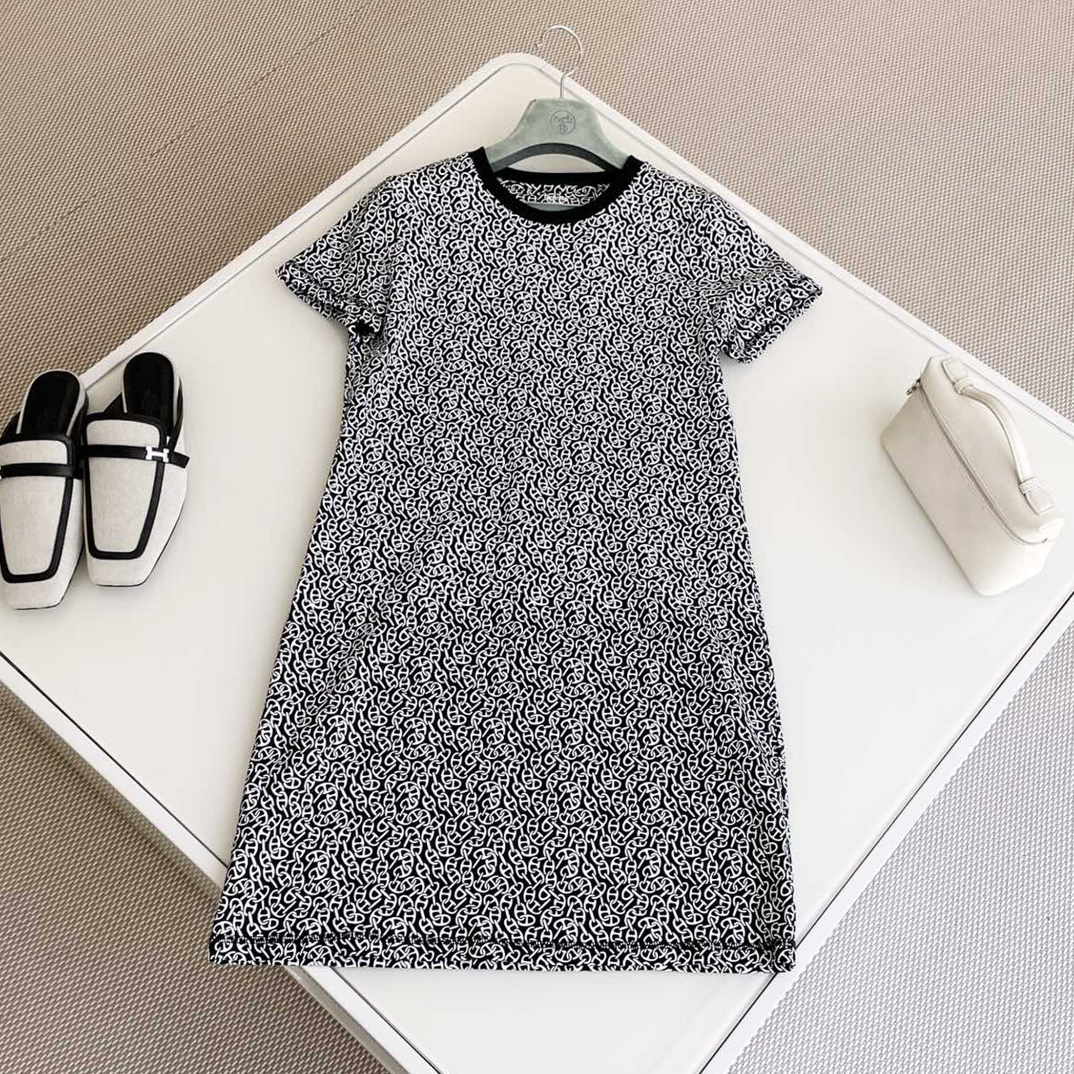 Women's Naoussa Chaine Slim Fit T-Shirt Graphic Print Colorblocking Fashion Casual Top #71353