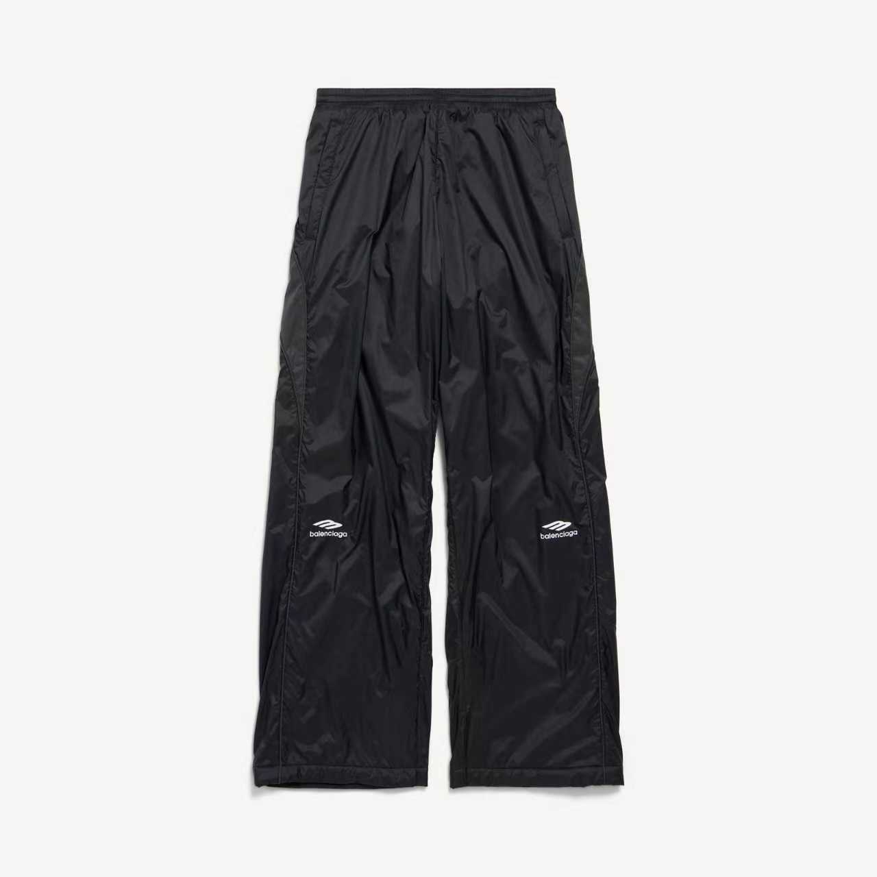 26SS Early Spring Technology Nylon Color-Blocked Drawstring Fleece Warm Climbing Ski Loose Straight Casual Long Pants #194273