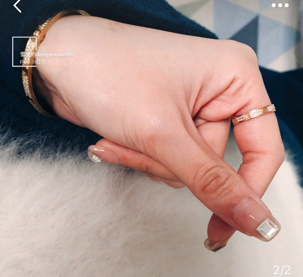 Men's And Women's Full Of Stars Full Of Diamonds Narrow Rose Gold Bracelet Jewelry #73169