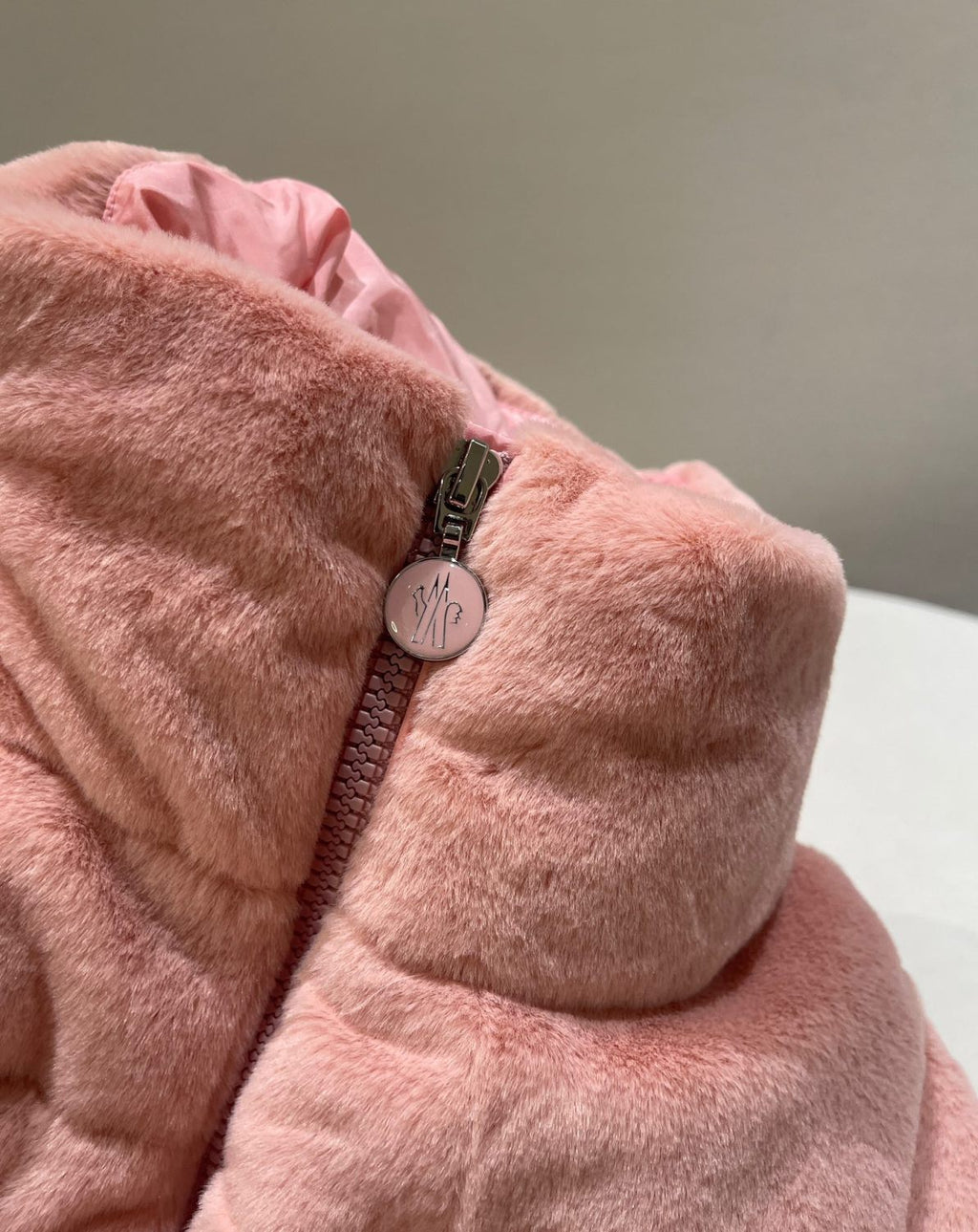 Women's Spring and Autumn Pink Logo Zipper Drawstring Down Sleeveless Vest Jacket #72875