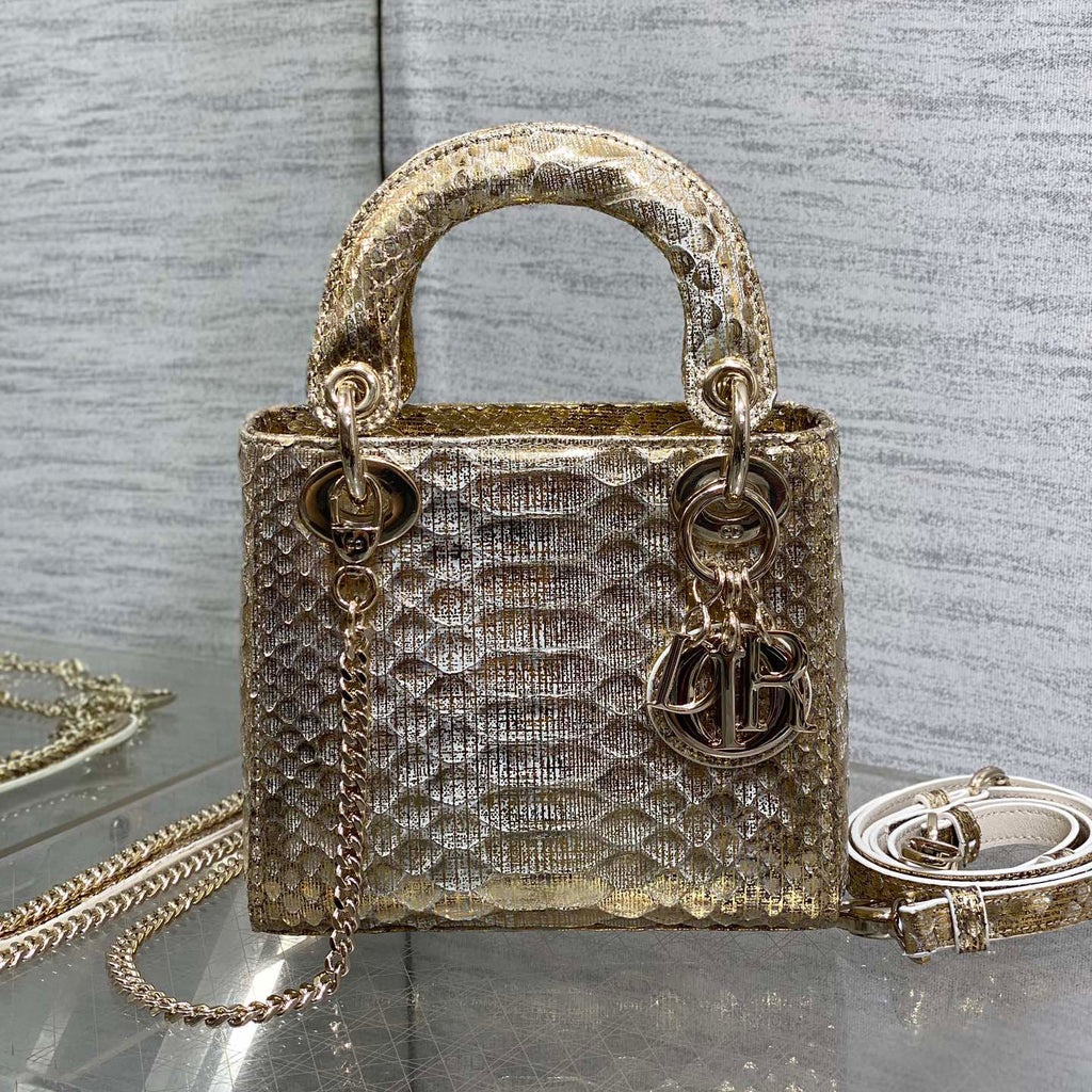 CD Lady Women's Solid Color Metal Pendant Detachable Chain Shoulder Strap Snake Skin Single Shoulder Crossbody Handbag Bag Bags #77722