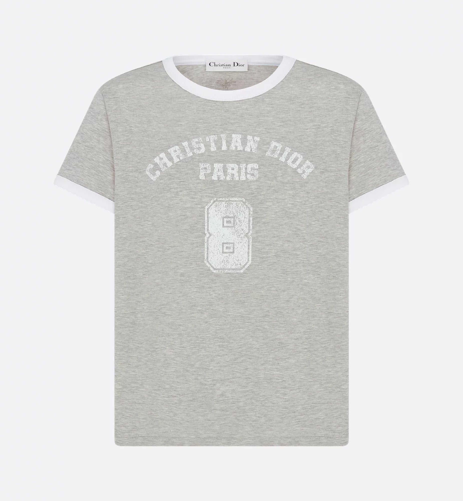 2026 Women's Early Spring Knit Fabric Grey Size 8 Loose Casual T-Shirt #83139A