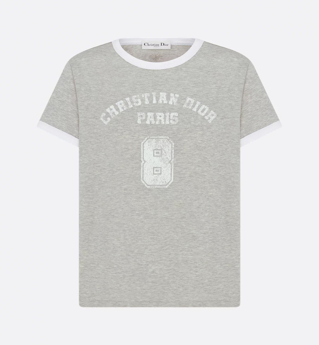 2026 Women's Early Spring Knit Fabric Grey Size 8 Loose Casual T-Shirt #83139A