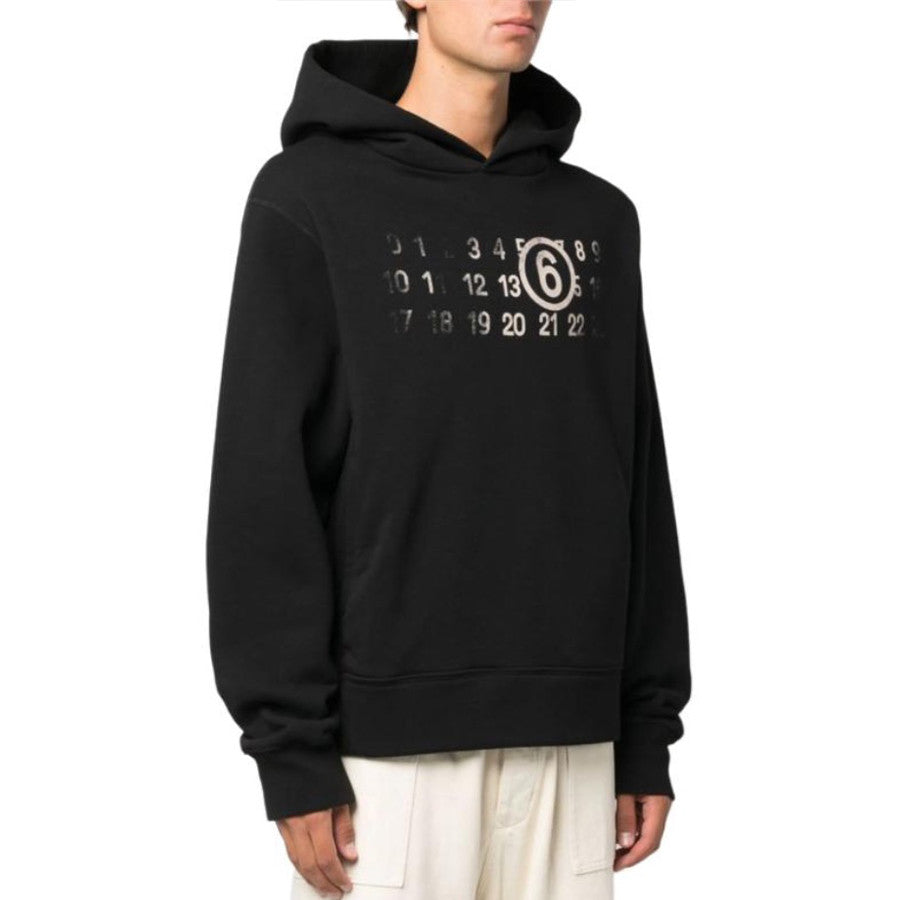 Maison Margiela Women's Spring And Autumn Digital Gradient Print Solid Color Long Sleeve Straight Fit Hooded Sweatshirt Ngvp #9812