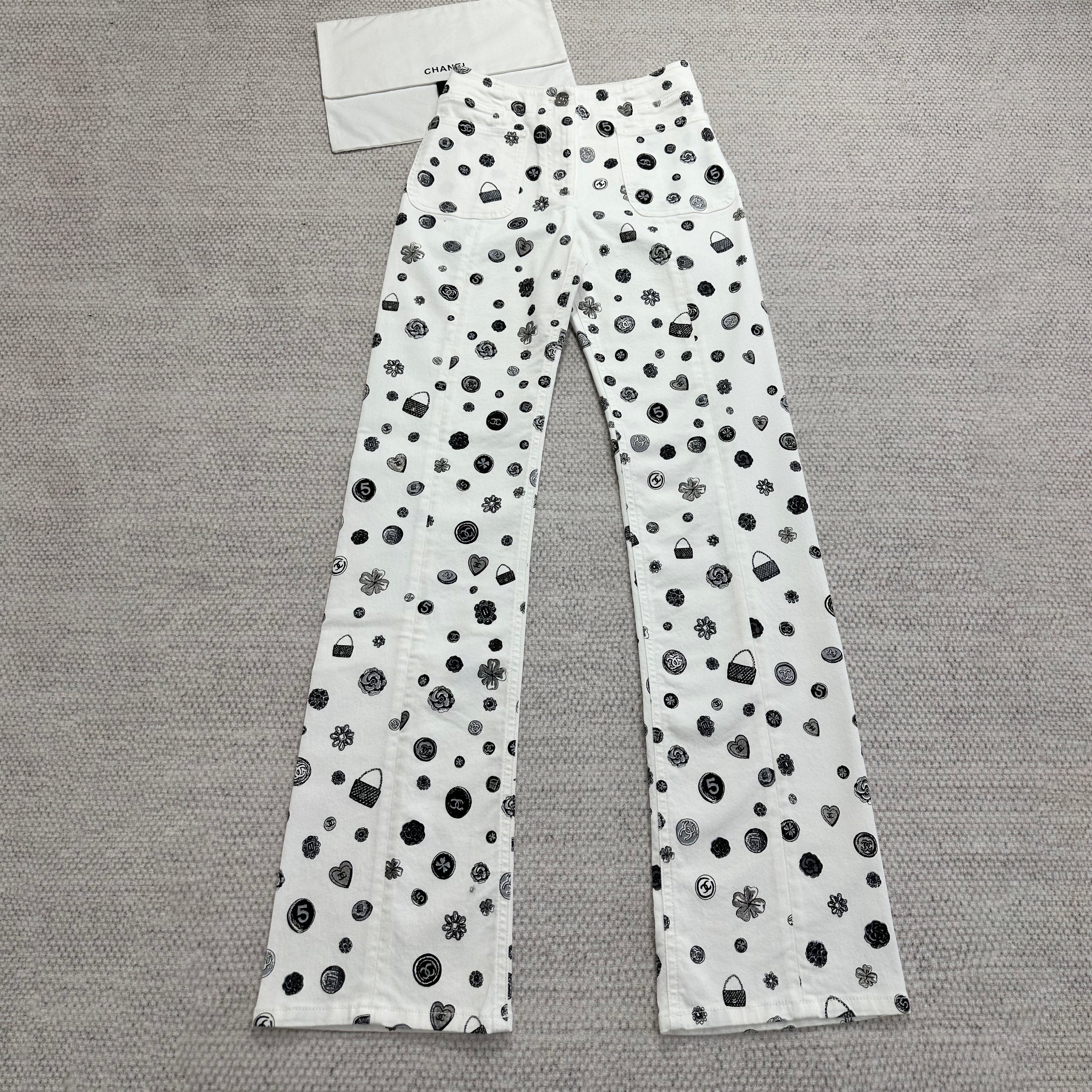 Women's Spring/Fall Fashion Casual Solid Color Classic Print Long Leg Denim Pants #78936