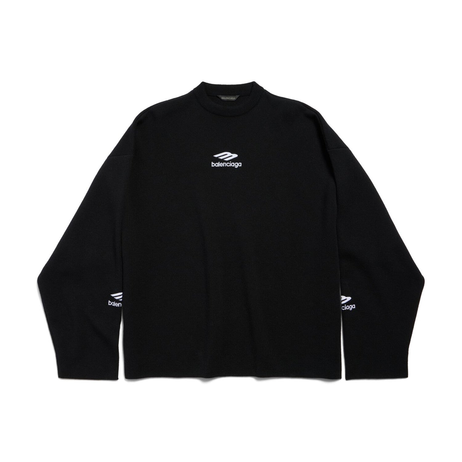 Men's SKI Crew Neck Top Logo Printed Spring & Fall Reversible Wool Blend Long Sleeve Knit Sweater #71742