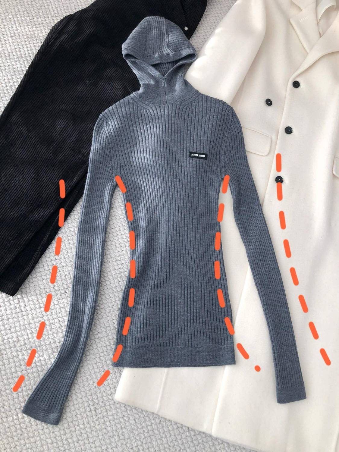 Women's Spring and Autumn Solid Color Wool High Neck Hooded Knitted Sweater #74651