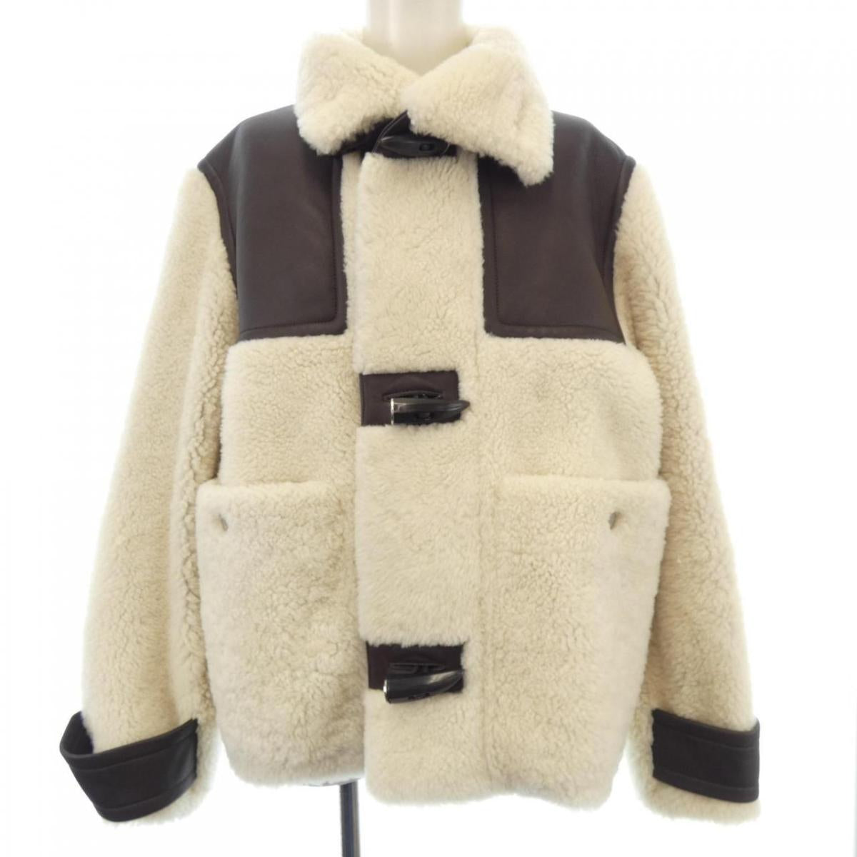 2025 FallWinter Men's High-Neck Vintage Merino Fur Shearling Jacket #83125A