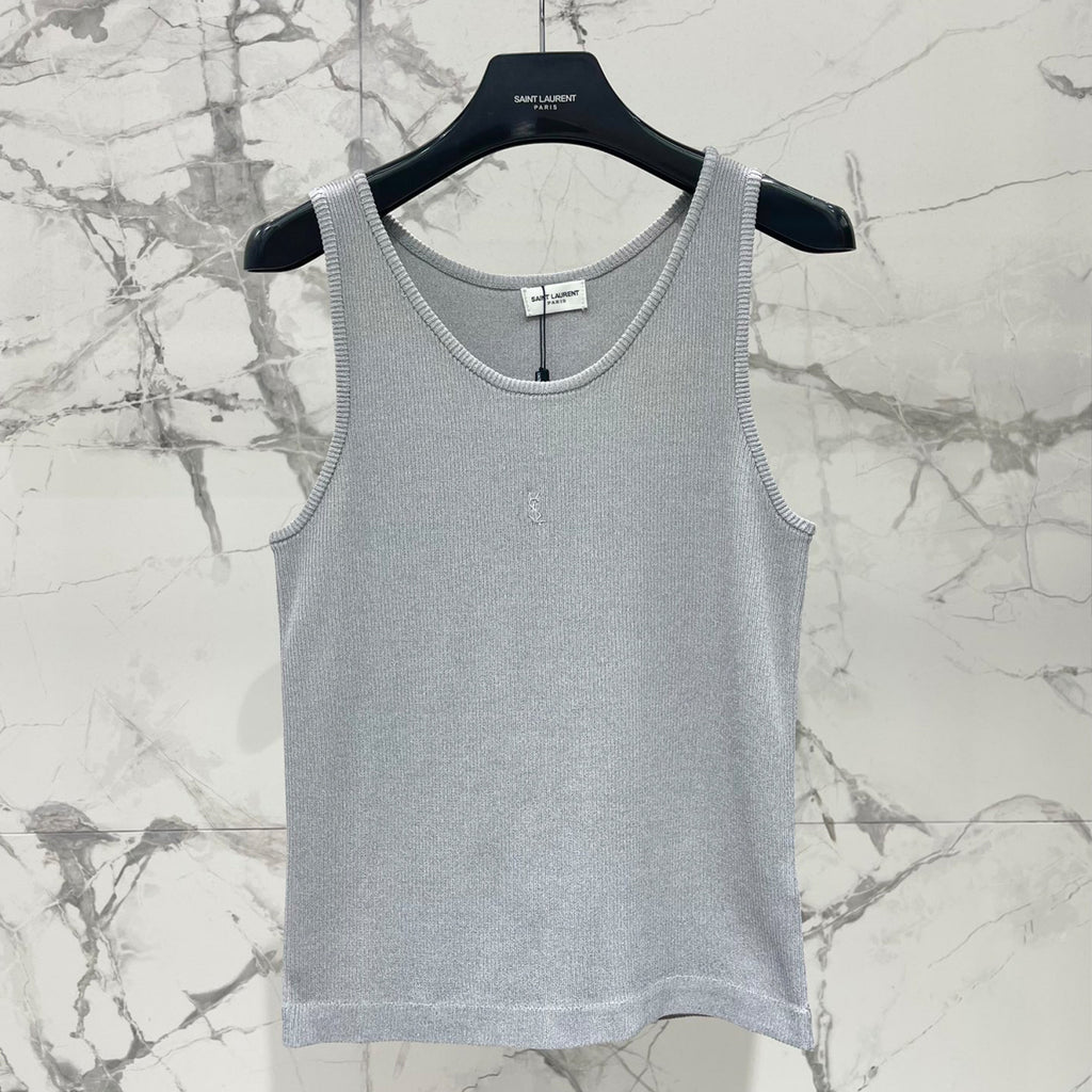 Women's Spring And Summer U Neck Knit Undershirt Fashion Trend Casual Logo Embroidery Undershirt Vest Tops #81651