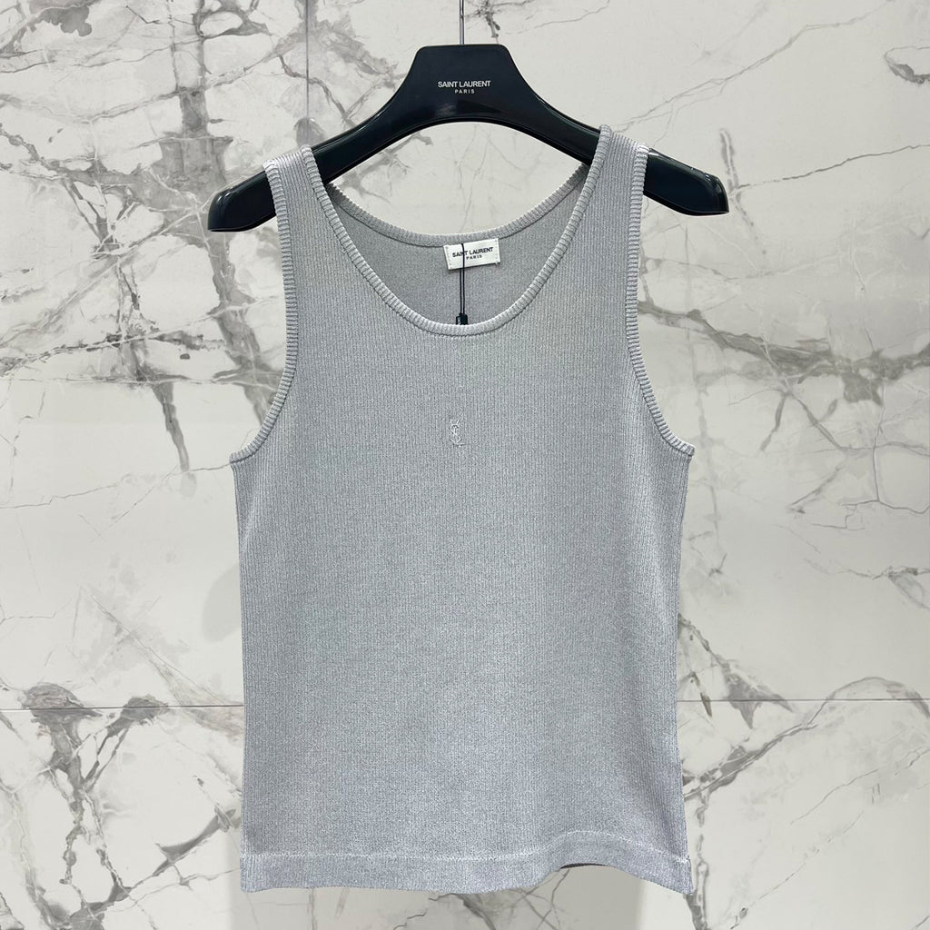 Women's Spring And Summer U Neck Knit Undershirt Fashion Trend Casual Logo Embroidery Undershirt Vest Tops #81651