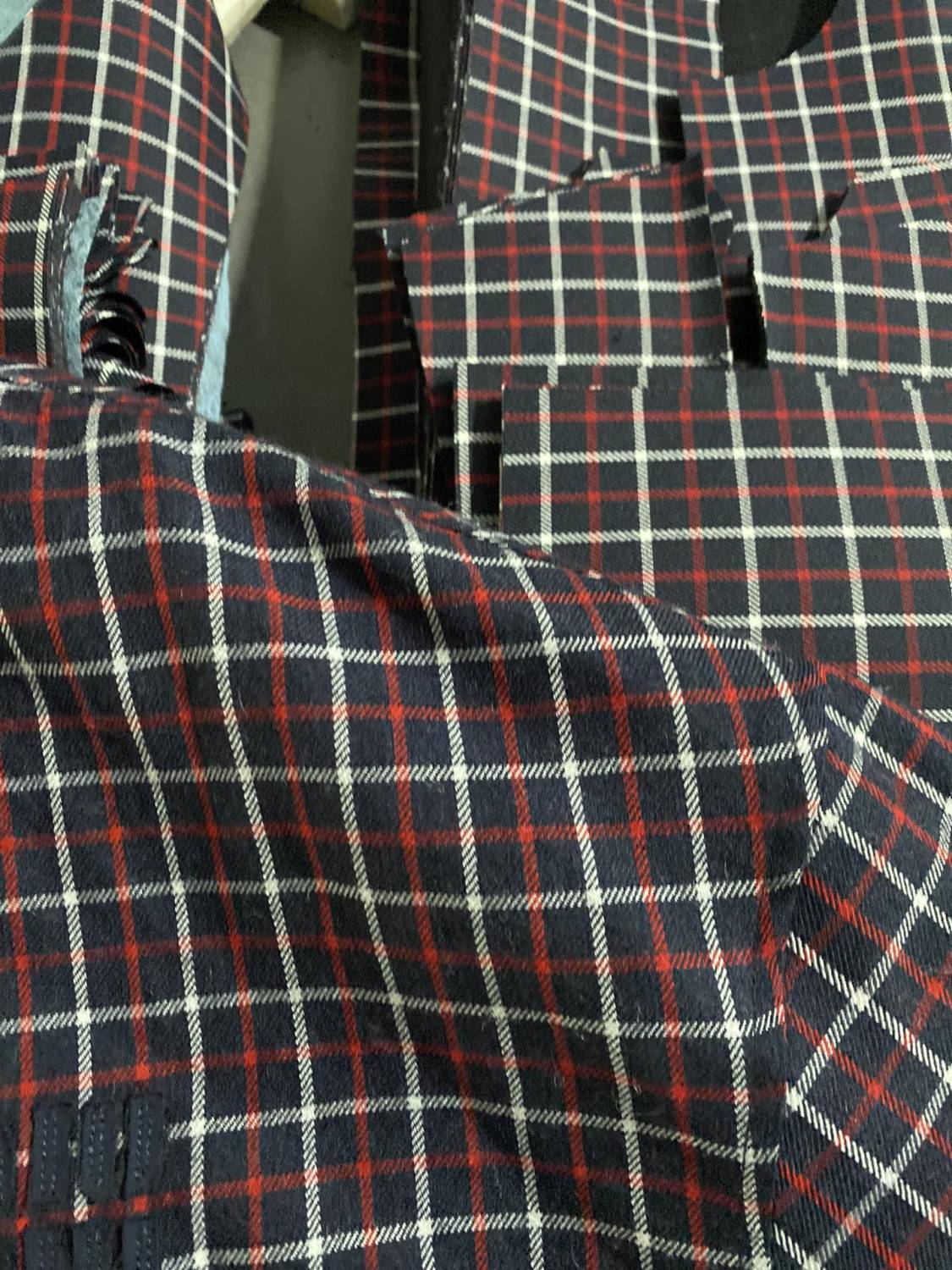 Women's Spring and Autumn Embroidered Logo Checkered Zipper Long Sleeve Jacket #72449