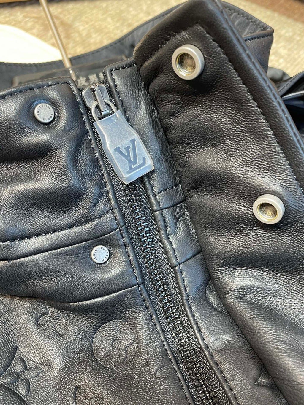 Men's LV 2026 New Collection Patchwork Leather Jacket Coat #82553A