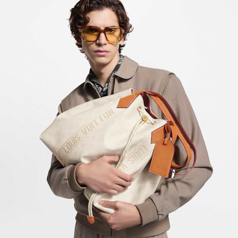 Marina Tote Women's Solid Color Letter Logo Coated Canvas Drawstring Shopping Bag Tote Bags #77455