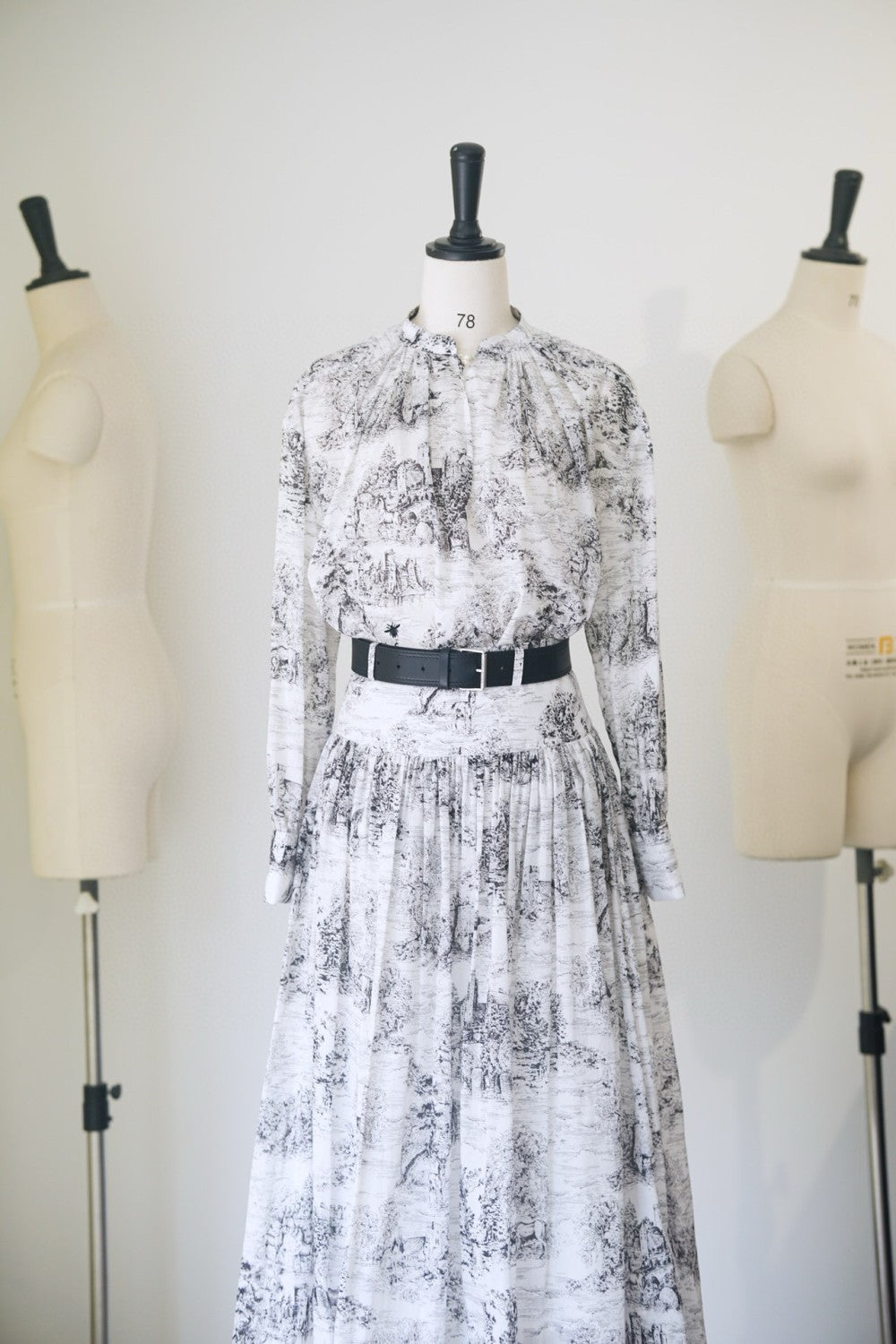 Women's Retro Printed Cotton Spring Summer Autumn Standing Collar Fit Long Sleeve Shirt Ngvp #9621