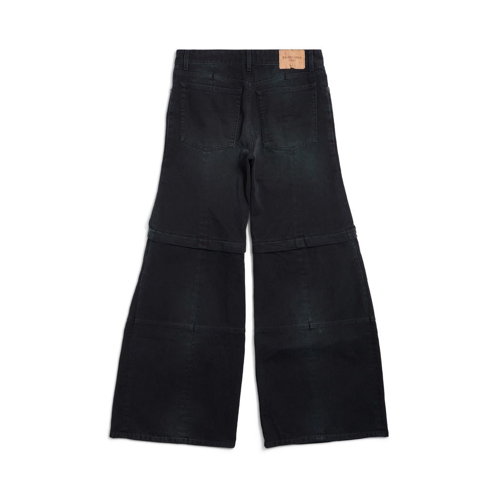 Women Men Four Seasons Flared Cargo Pants High Street Cotton Mid Waist Solid Color Casual Denim Workwear Pants Ngvp #1843