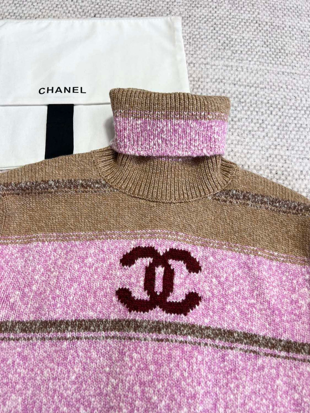 Women's Autumn and Winter Color Blocking High Neck Cashmere Long Sleeve Sweater #74967