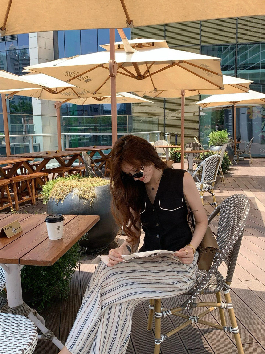 Women's Retro Striped Jacquard Elastic Waist Drawstring Loose Linen Wide Leg Pants Spring. Summer. And Fall Casual Long Pants Ngvp #2128