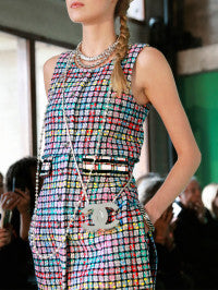 Women's Colorful Plaid Dress Spring And Summer Sleeveless Tweed Skirt Top Lined 100% Silk Fashion Temperament Dresses Ngvp #9992