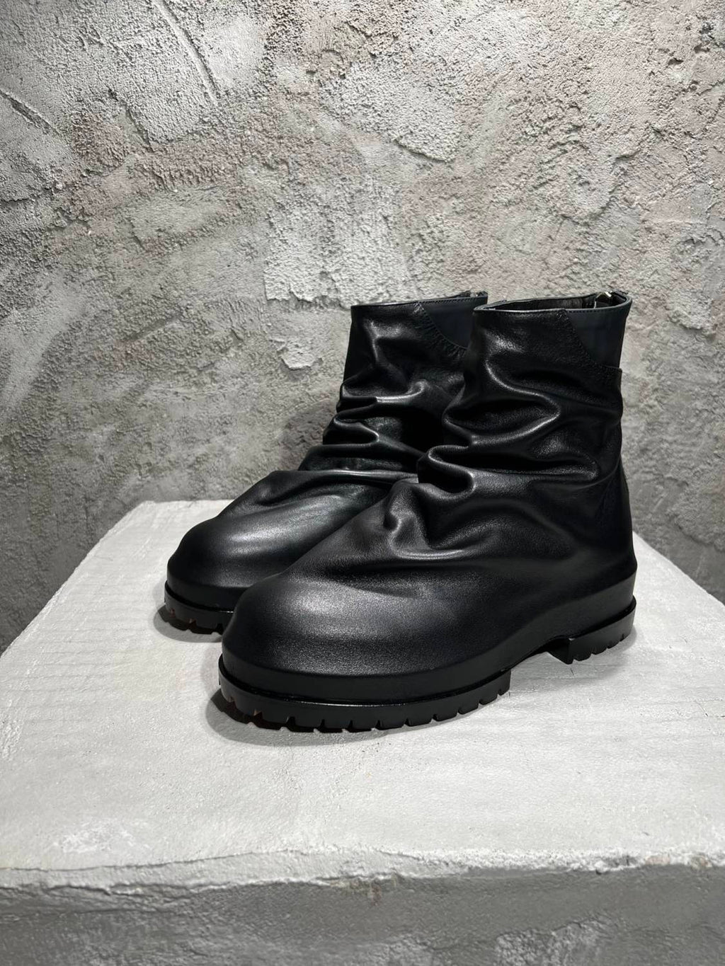 424 Men's 2024SS autumn and winter pleated cowhide Boots Shoes #82522A