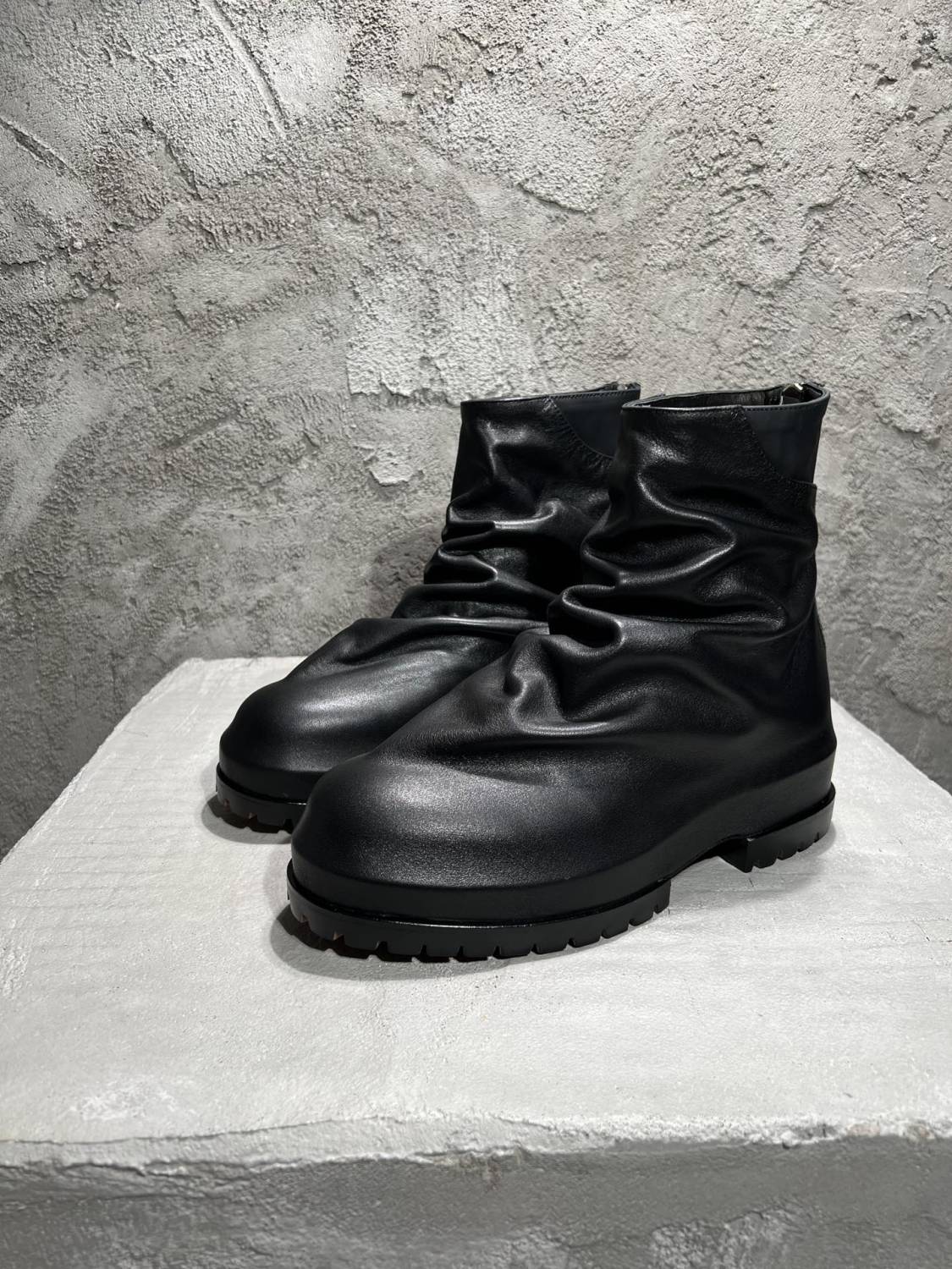 424 Men's 2024SS autumn and winter pleated cowhide Boots Shoes #82522A