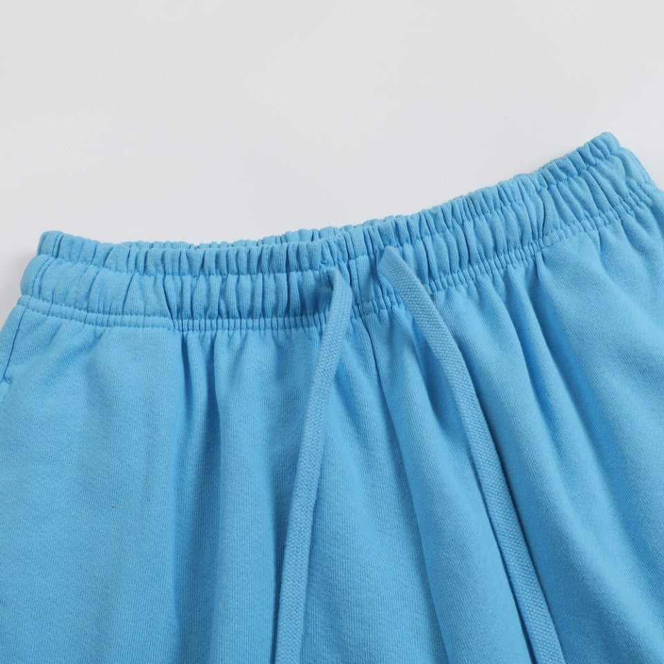 Men's Summer Graffiti Monogram Printed Mid Rise Straight Leg Casual Tie Shorts #75587