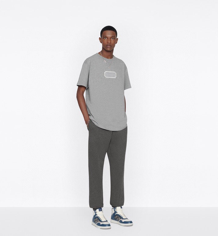 CD Men's Summer Embroidered Logo Solid Colour Round Neck Cotton Short Sleeve T-Shirt #97793