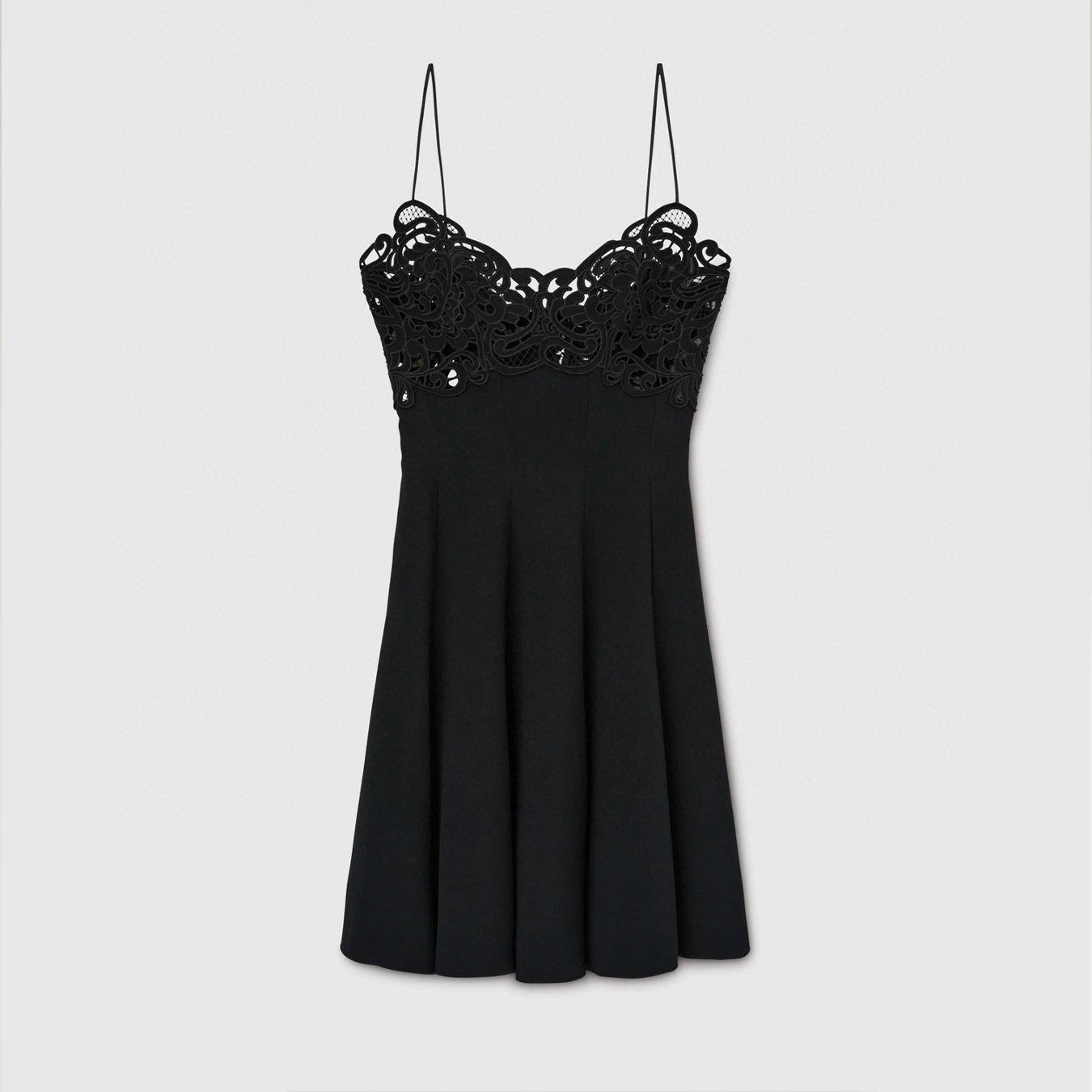 Ermanno Scervino Women's Spring And Summer Hollowed Out Embroidery Dress Simple Elegant Fashion Temperament Sexy Halter Short Dresses Mini Skirt Ngvp #1115