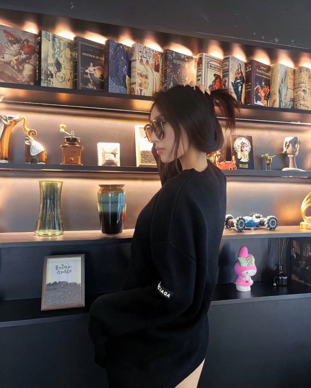 Men's And Women's Spring And Autumn Solid Color Round Neck Long Sleeve Loose Fit Knitted Sweater Pullover #72499