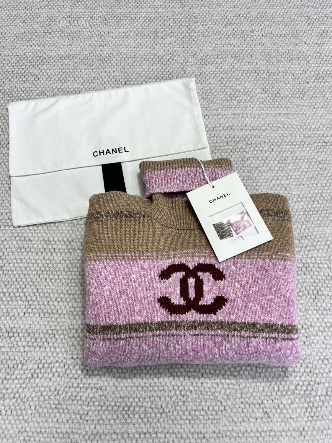 Women's Autumn and Winter Color Blocking High Neck Cashmere Long Sleeve Sweater #74967