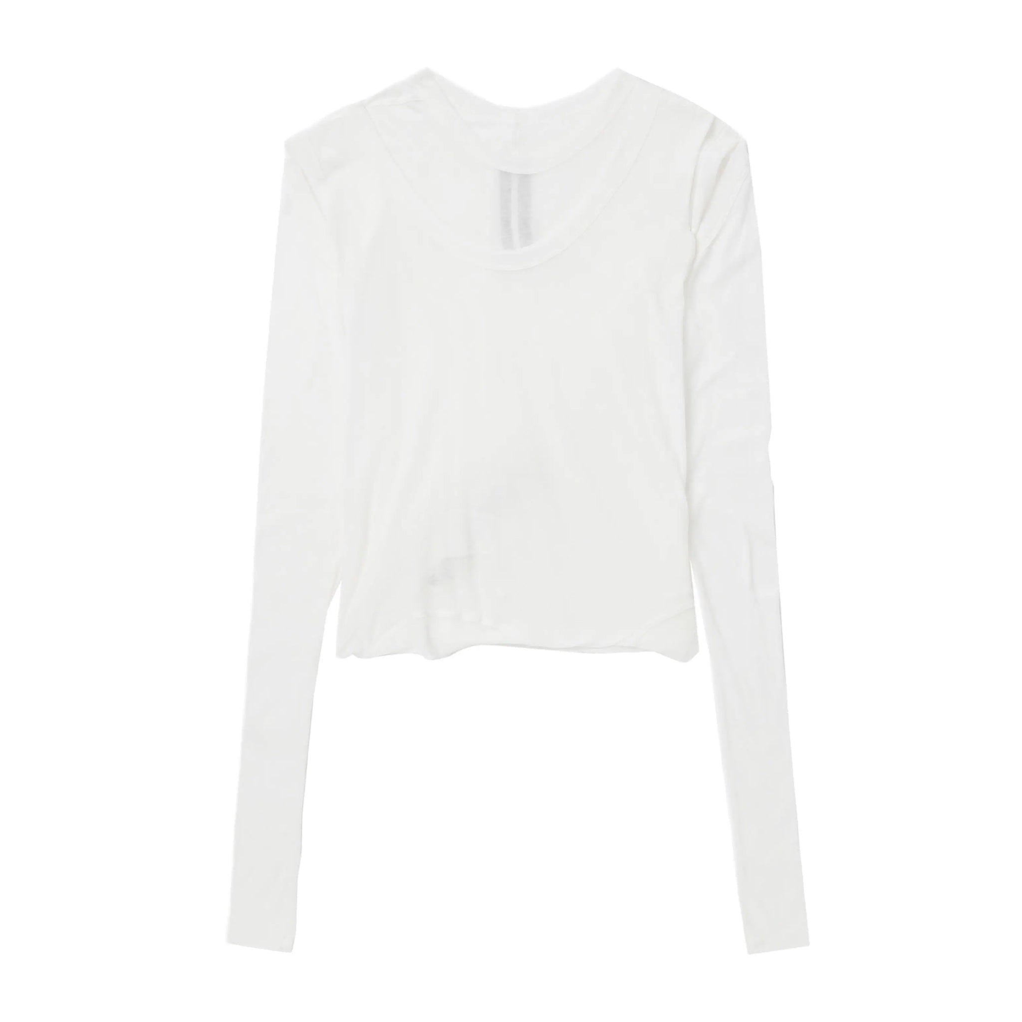 Women's Spring. Summer And Autumn Solid Color Layered Style Cotton Round Neck Pullover Long Sleeve Straight T-Shirt Ngvp #9174